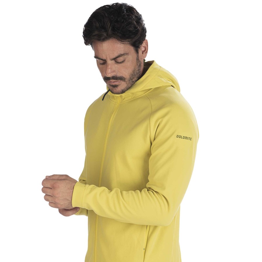 Dolomite Giacca In Pile Con Cappuccio Dolomite Latemar Zip Da Uomo | Felpe